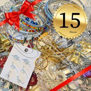 Jewelry Mystery Bag - BRAND NEW - 15 pieces - Modern & Classic Costume Jewelry